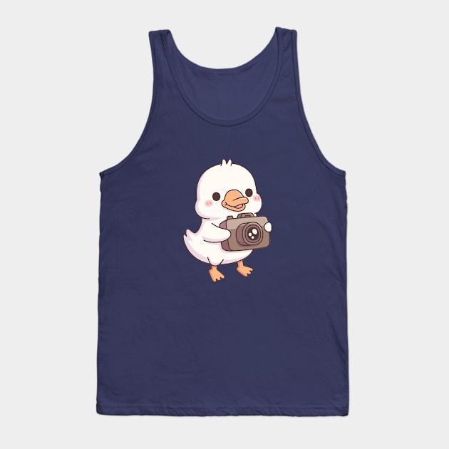 Cute Baby Goose With Camera Tank Top by rustydoodle